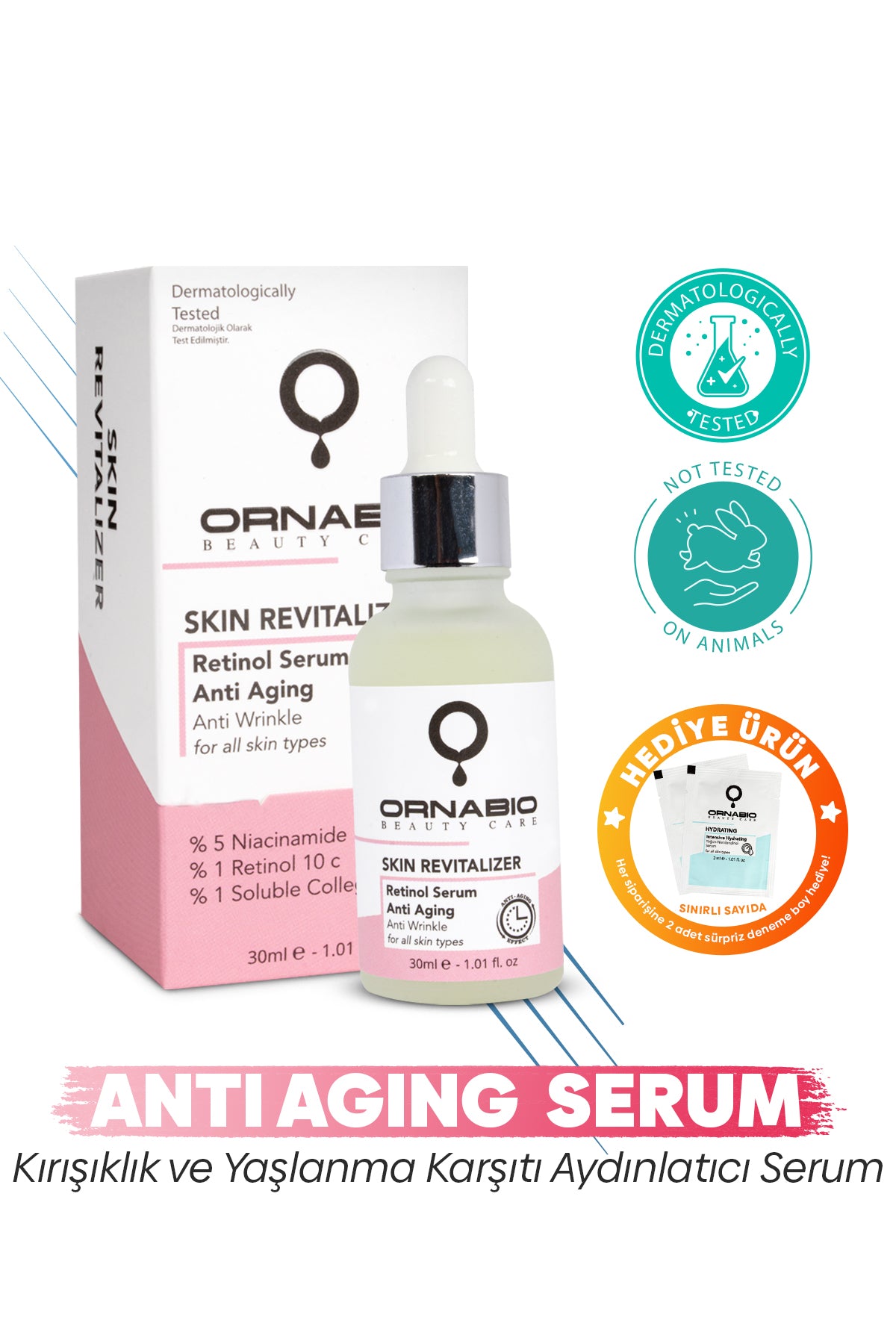 Ornabio Skin Revitalizer Retinol Serum - Kırışıklık Karşıtı ve Cilt Yenileyici