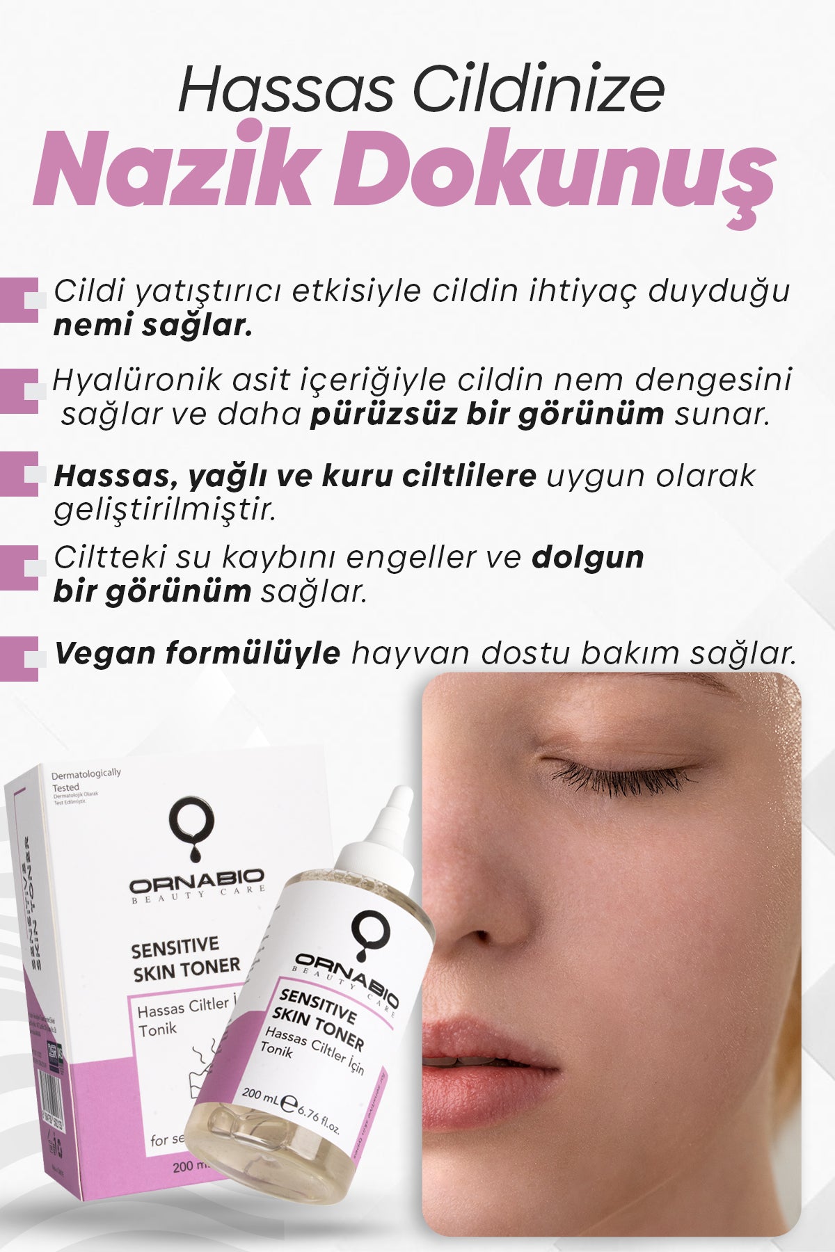 Kuru, Yağlı Ve Hassas Ciltler İçin Tonik 200 ml