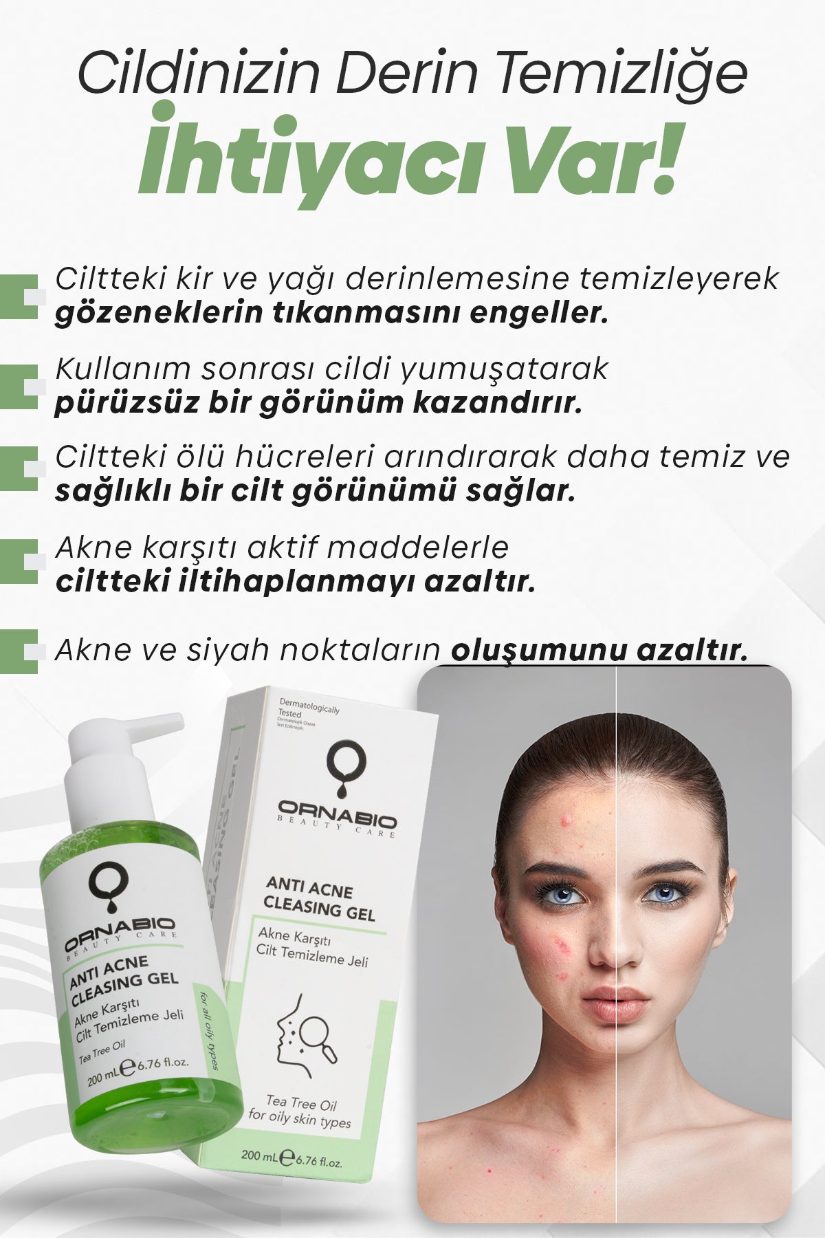 Anti Akne Gel - Akne Karşıtı Cilt Temizleme Jeli